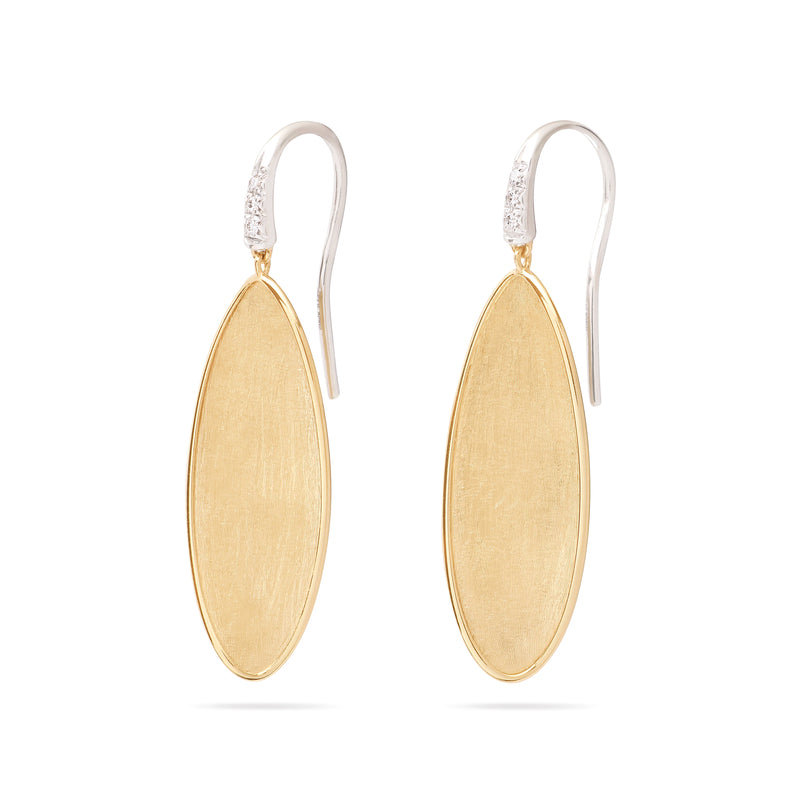 18kt Yellow Gold Diamond Twist Lunaria Collection Drop Earrings Earrings Marco Bicego
