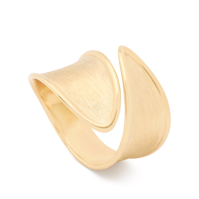 18kt Yellow Gold Lunaria Twist Ring Rings Marco Bicego