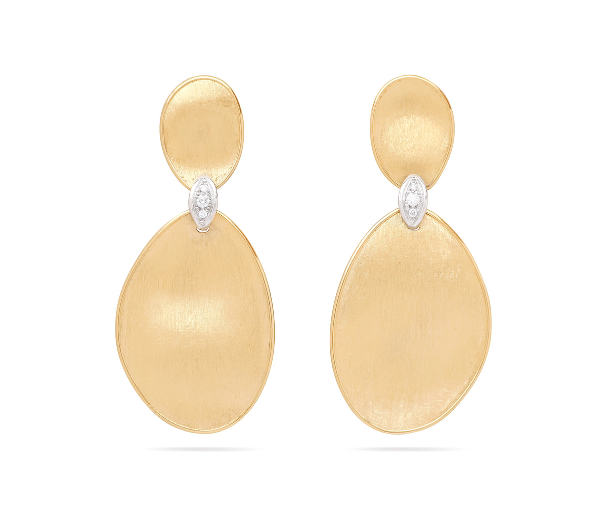 18kt Yellow Gold Diamond Lunaria Collection Large Chandelier Earrings Earrings Marco Bicego
