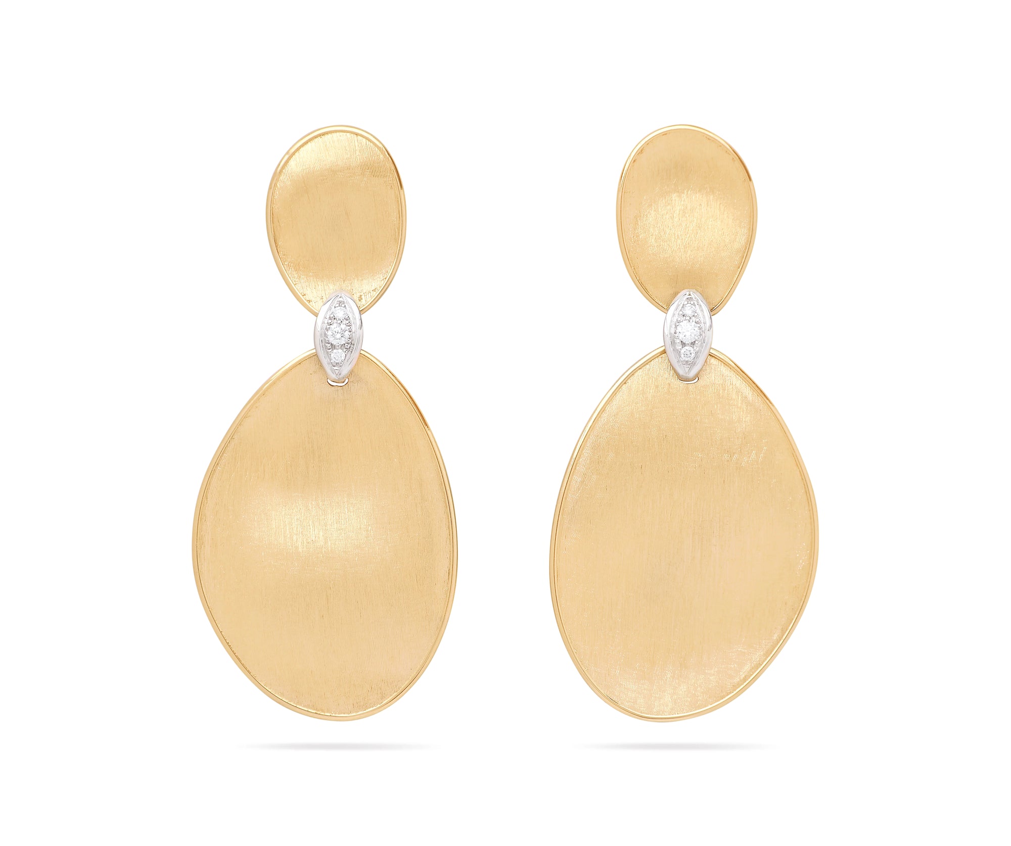 18kt Yellow Gold Diamond Lunaria Collection Large Chandelier Earrings Earrings Marco Bicego