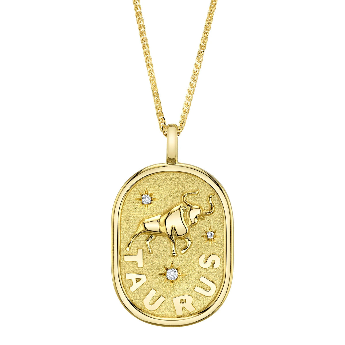 14kt. Yellow Gold Zodiac - Taurus Bull Pendant Necklace Necklaces Shy Creation