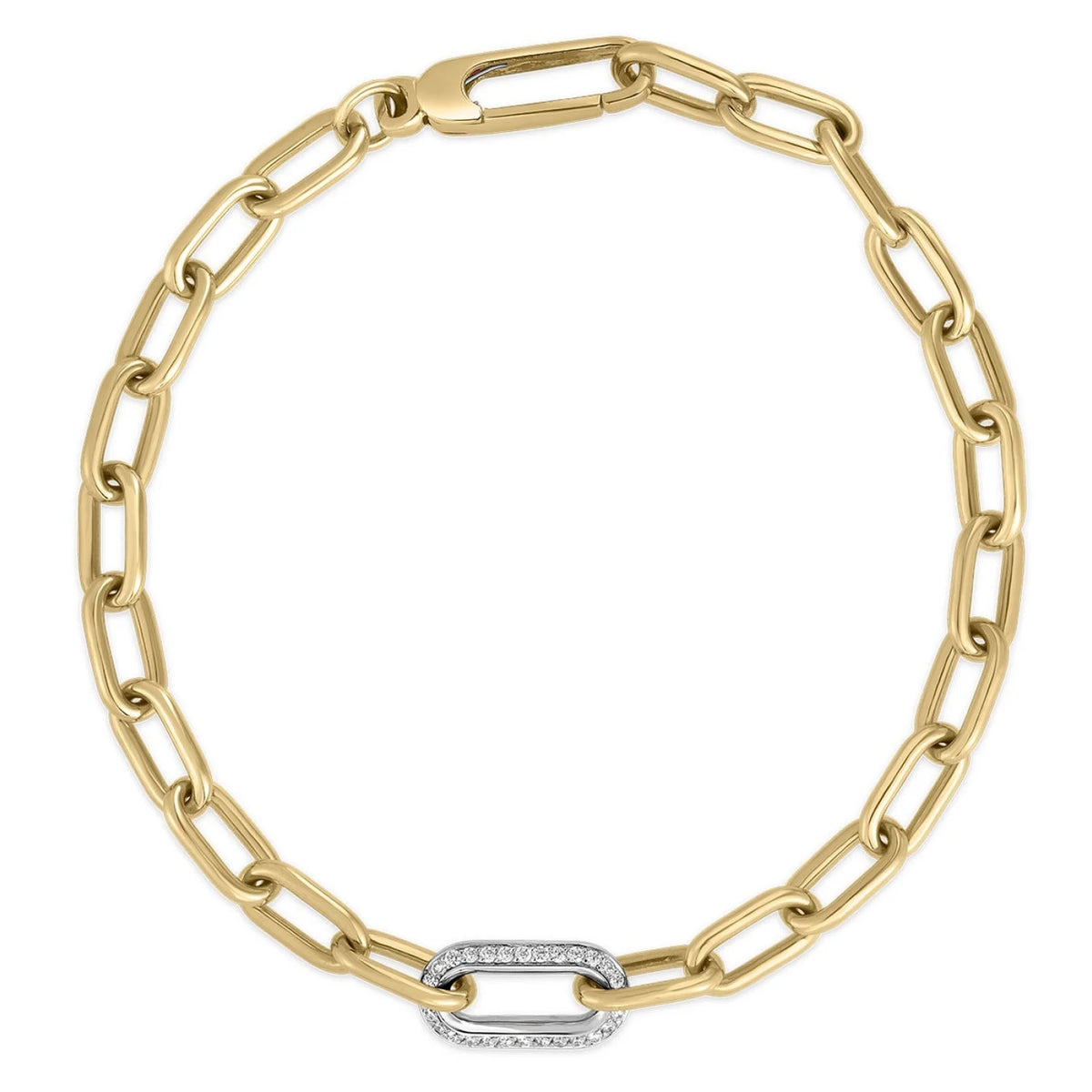 18kt Yellow Gold Diamond Link Designer Gold Chain Bracelet Bracelets Roberto Coin
