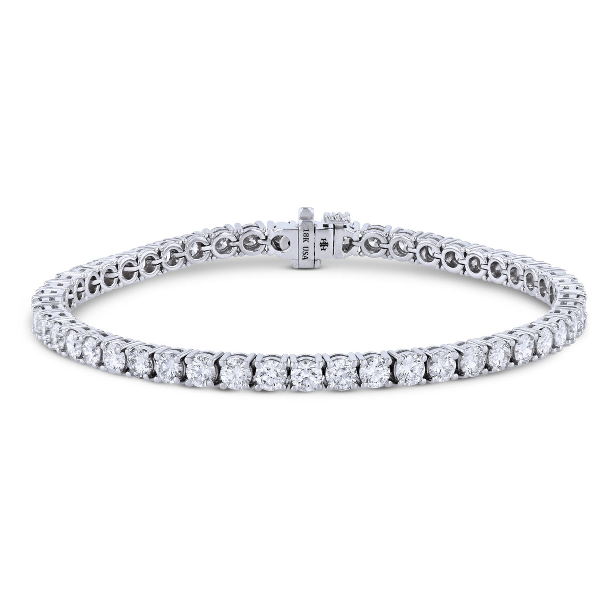 18K White Gold RBC Diamond Tennis Bracelet Bracelets H&H Jewels