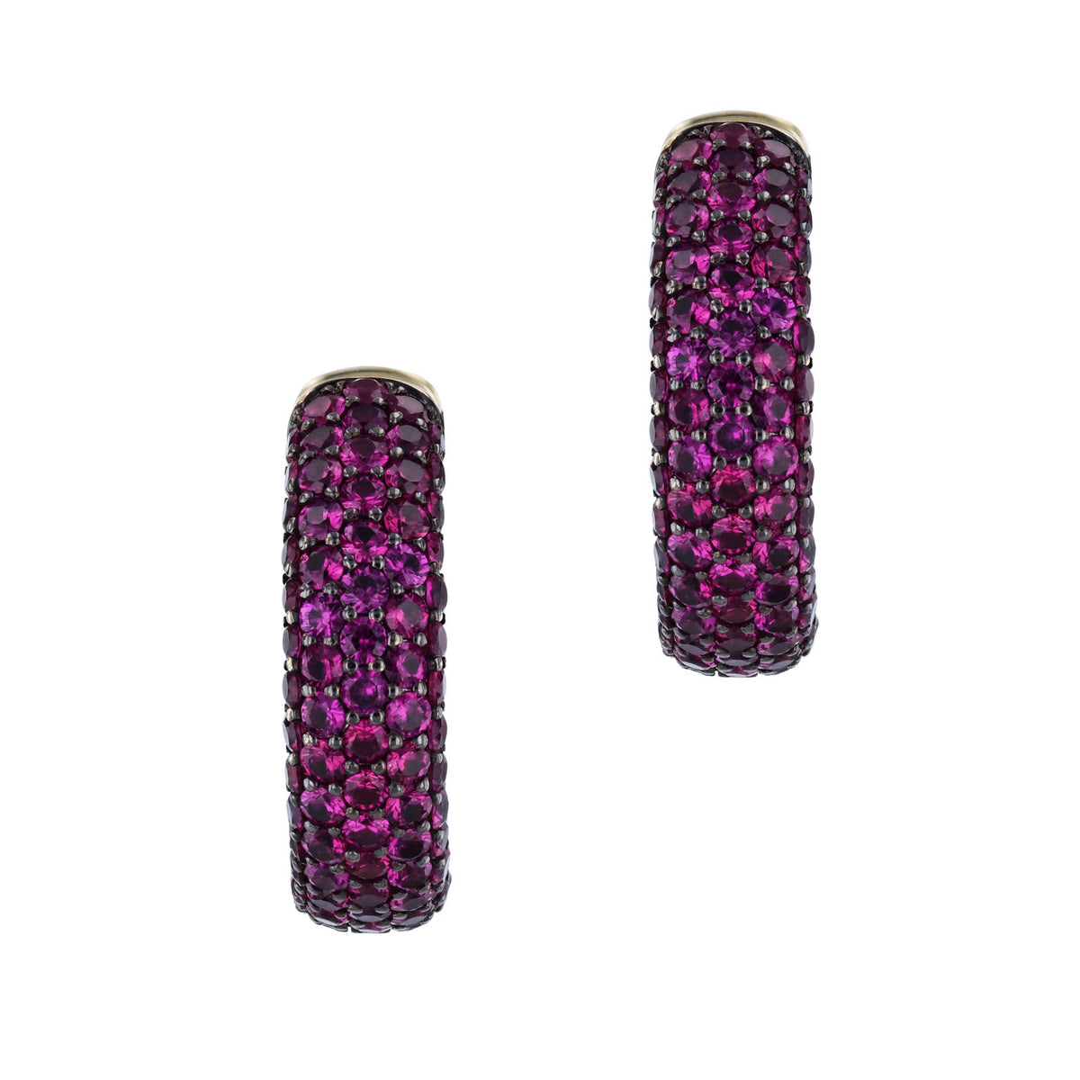 Ruby 18Kt Yellow Gold Hoop Earrings - Alternate View 1