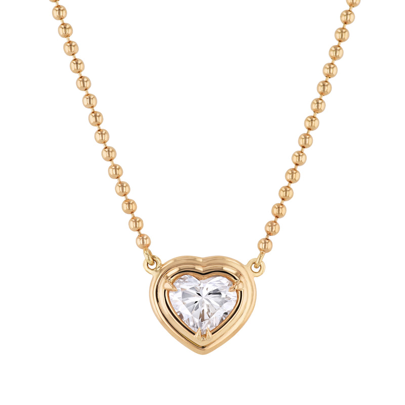 18kt Yellow Gold Diamond Heart Pendant Necklace Necklaces H&H Jewels