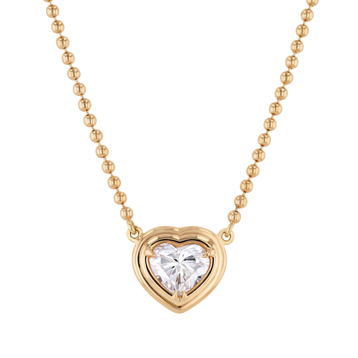 18kt Yellow Gold Diamond Heart Pendant Necklace Necklaces H&H Jewels