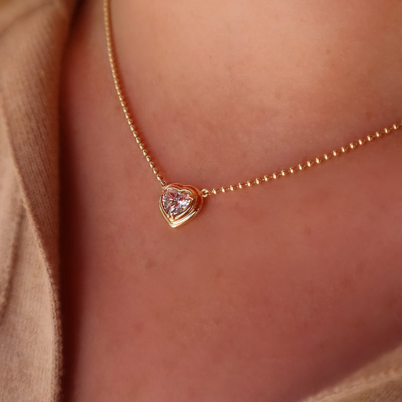 18kt Yellow Gold Diamond Heart Pendant Necklace Necklaces H&H Jewels