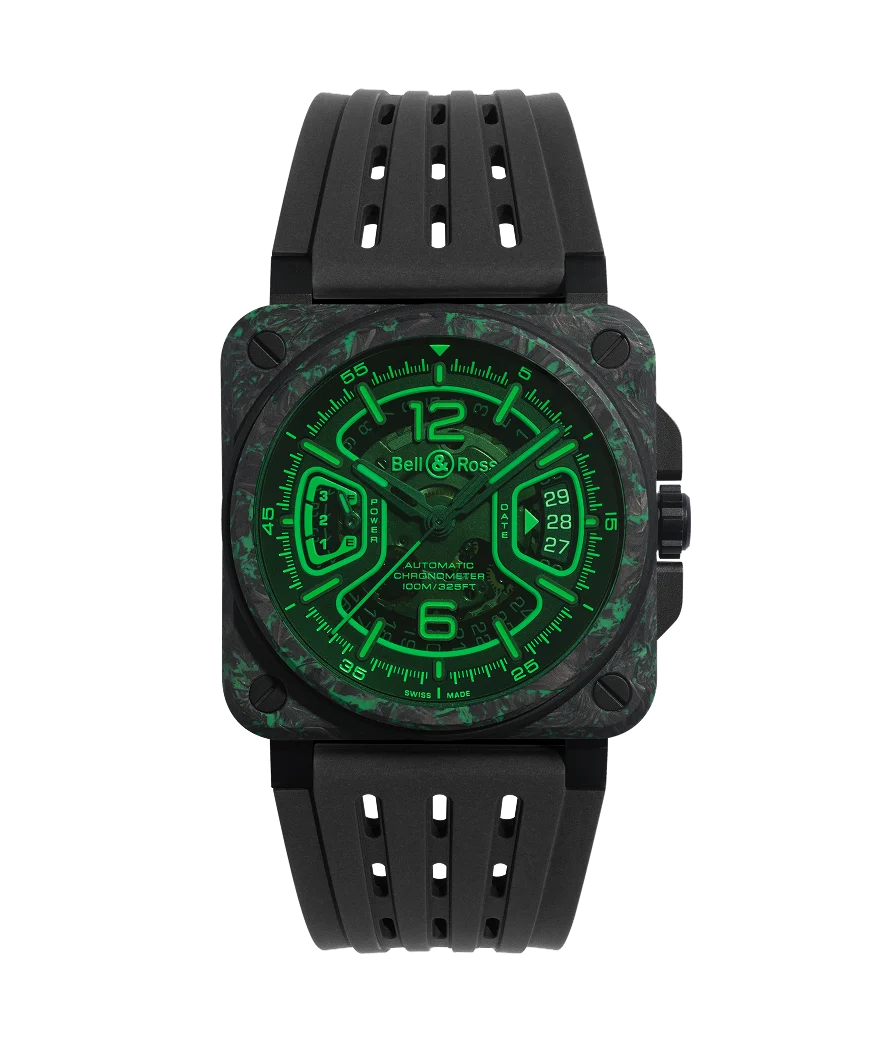 Bell & Ross BR-X3 Night Vision Carbon Automatic Limited Edition Watch - BRX3R-GN-CA/SRB
