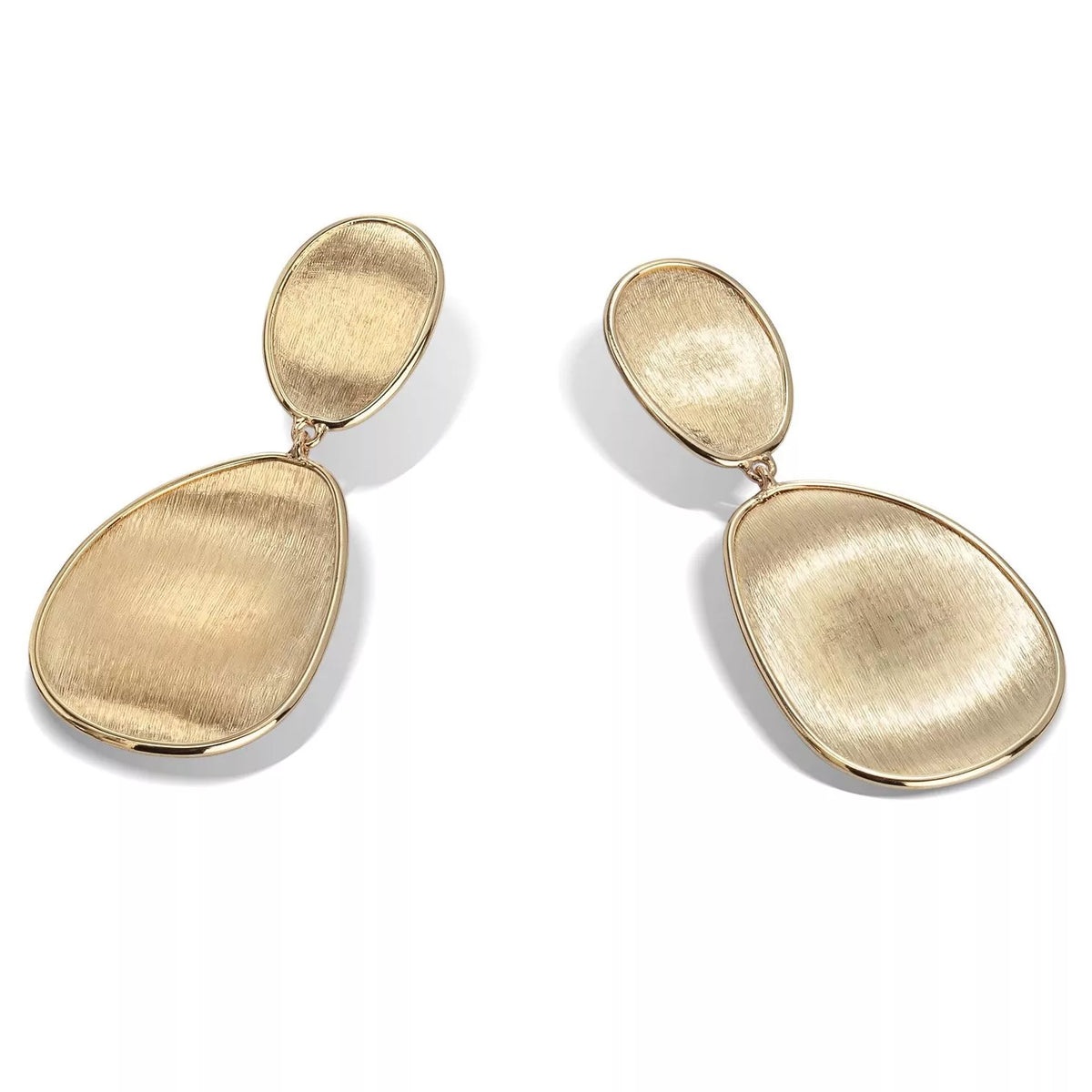 18kt Yellow Gold Diamond Lunaria Collection Drop Earrings