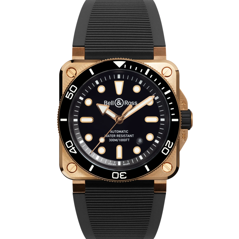 Bell & Ross BR 03 Diver Black Bronze Automatic Limited Edition Watch - BR03A-D-BL-BR/SRB Watches Bell & Ross