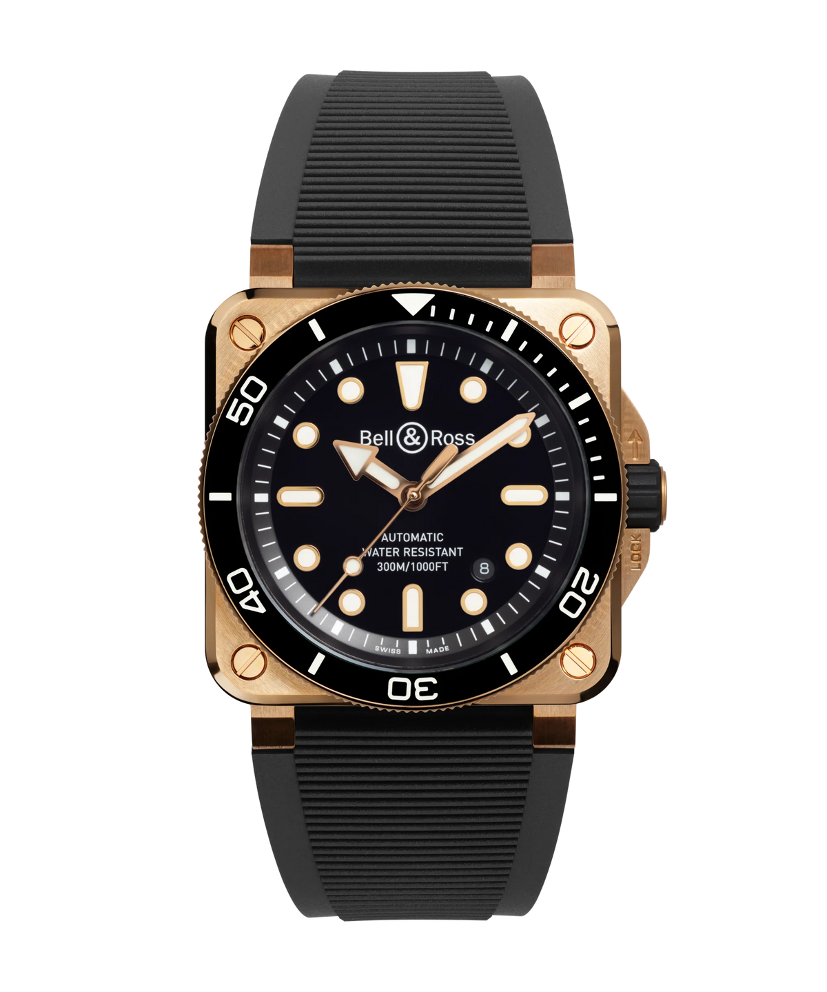 Bell & Ross BR 03 Diver Black Bronze Automatic Limited Edition Watch - BR03A-D-BL-BR/SRB