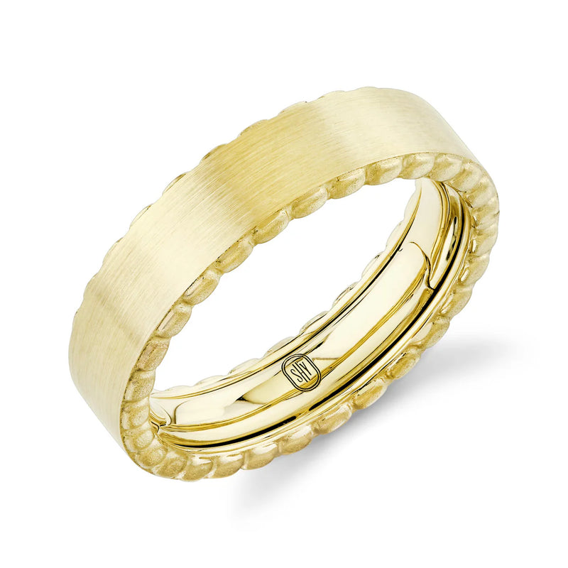14K Yellow Gold Heritage Matte Omnifit Band