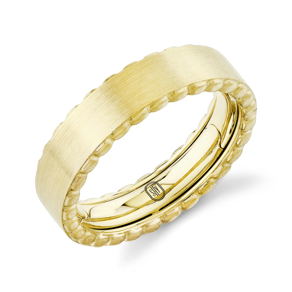 14K Yellow Gold Heritage Matte Omnifit Band