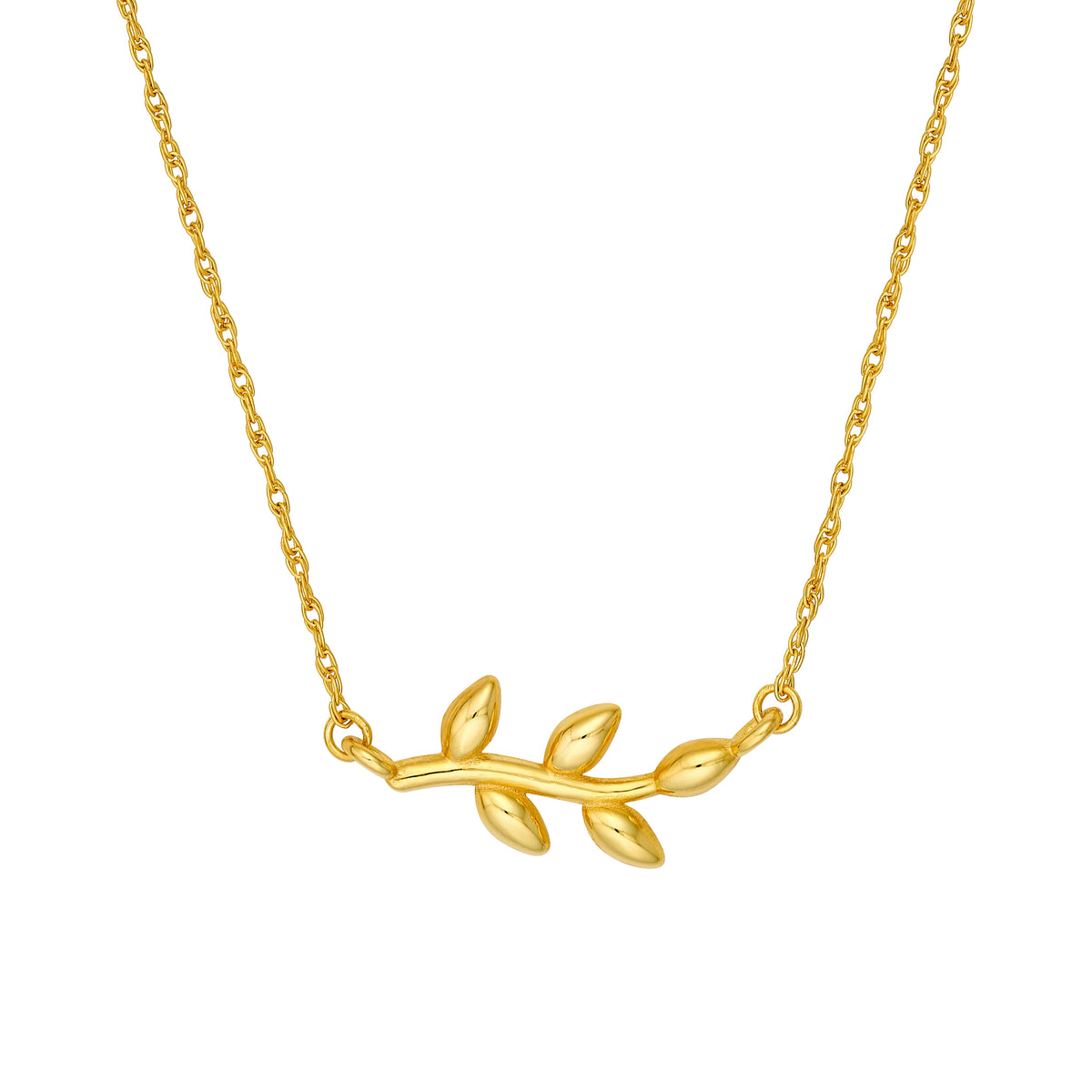 14kt Yellow Gold So You Olive Branch Necklace Necklaces Curated by H