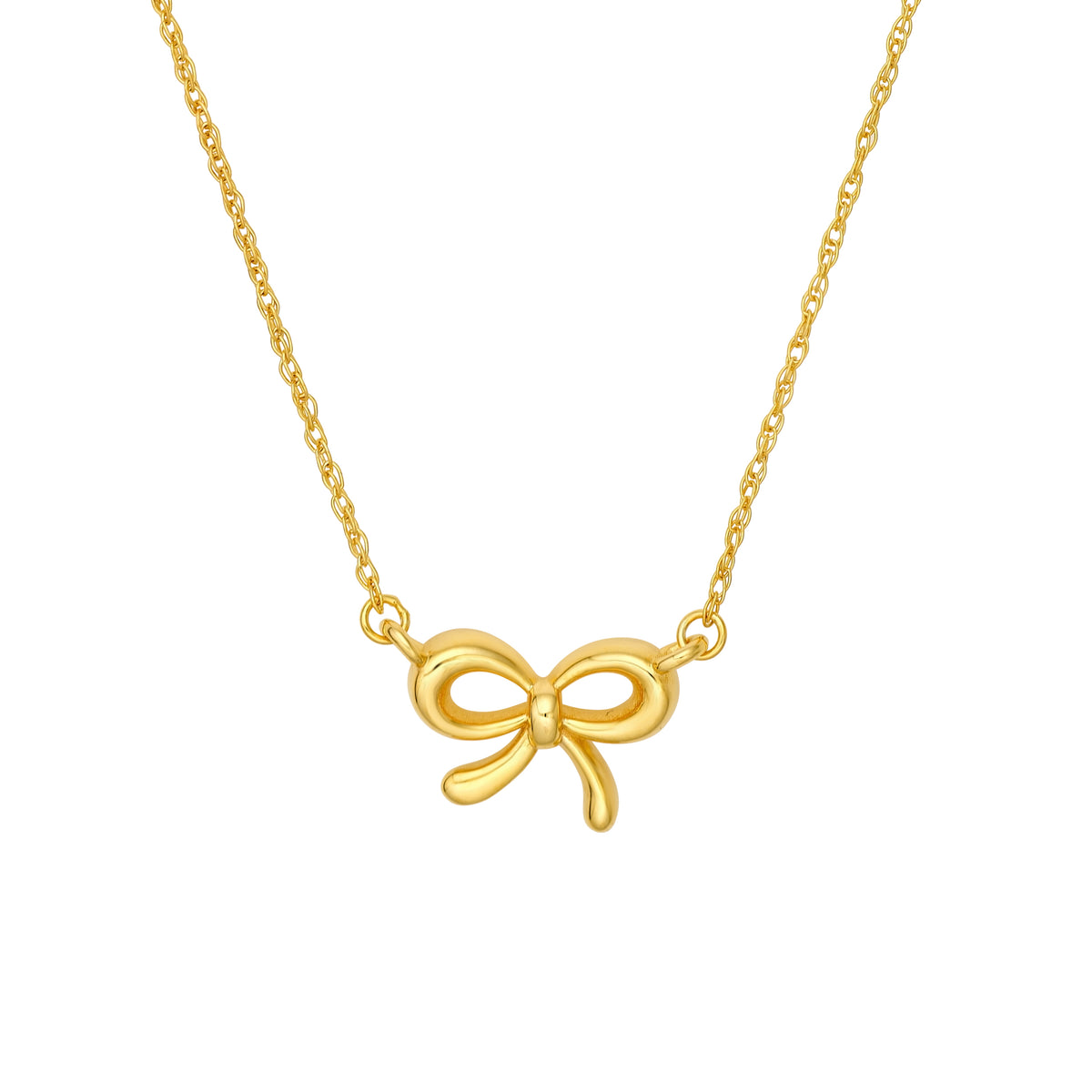 14kt Yellow Gold So You Tied Bow Necklace