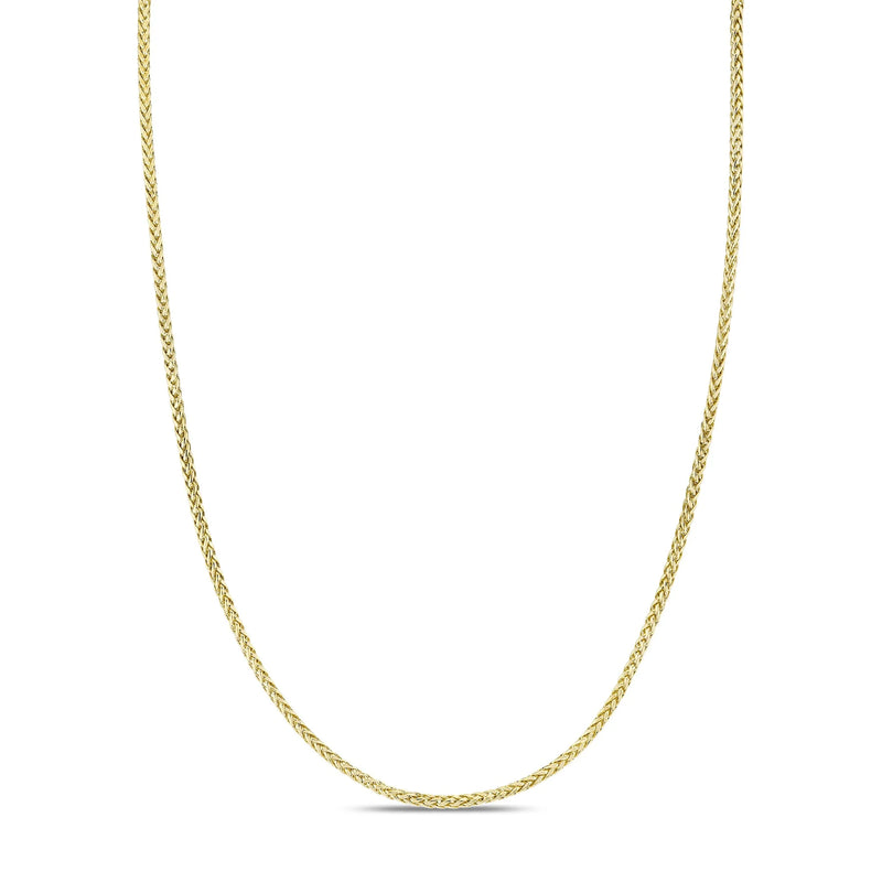 14kt Yellow Gold Men's Wheat Chain Necklace - 22 Inches Necklaces Shy Creation