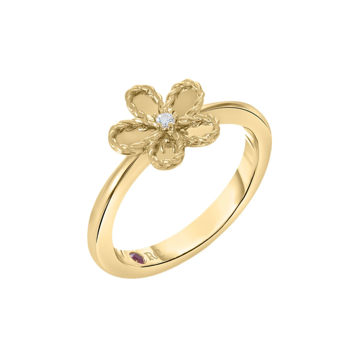 18k Yellow Gold Jasmine Flower Ring