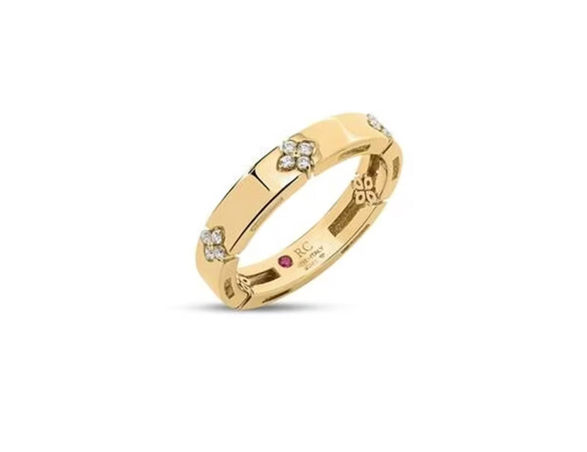18kt Yellow Gold Love in Verona Diamond Pavé Band