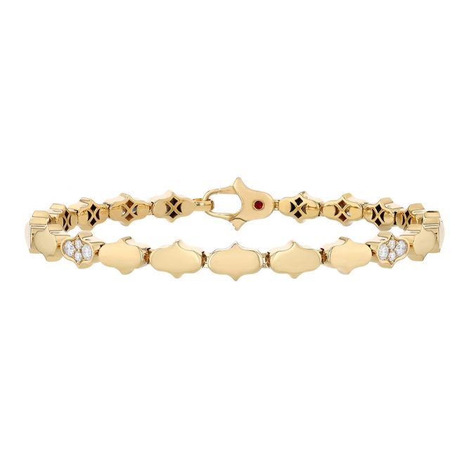 18Kt. Yellow Gold Diamond Cobra Bracelet