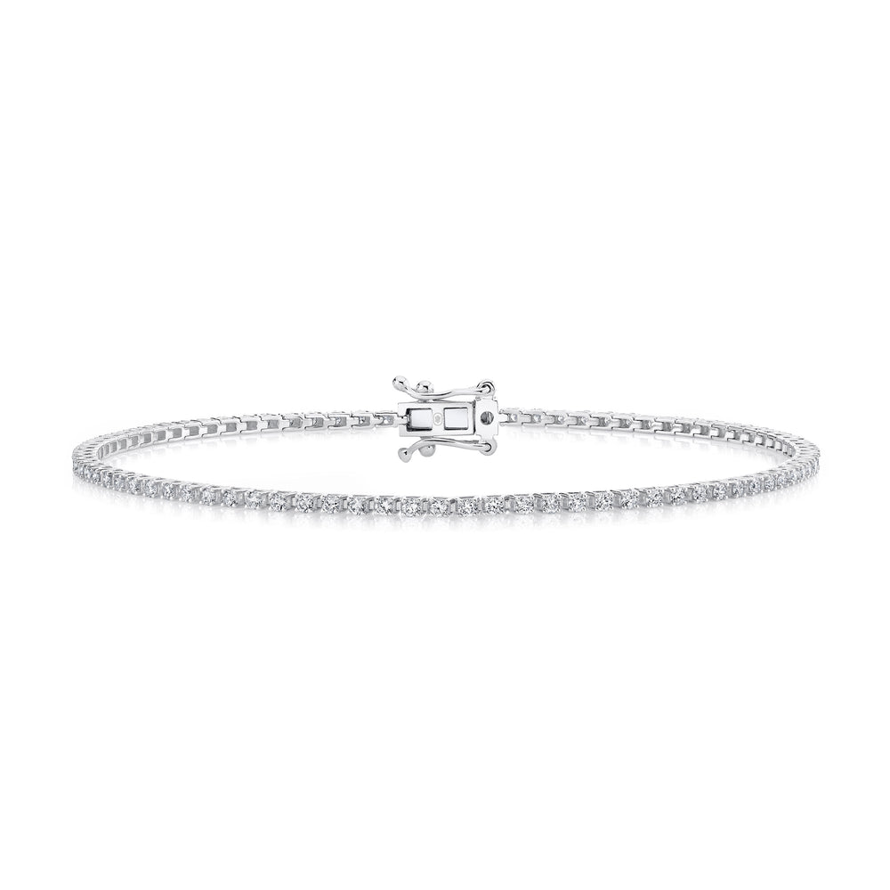 14kt White Gold Classic Diamond Tennis Bracelet Bracelets Shy Creation