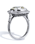 6.53 Carat Cushion Cut Brilliant Diamond Engagement Ring Rings H&H Jewels