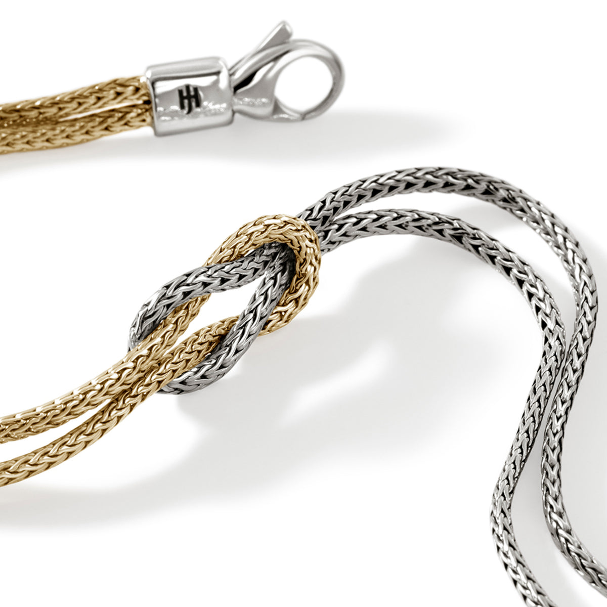 Love Knot Bracelet, Gold, Silver, 3.6MM, by John Hardy - Alternate View 1