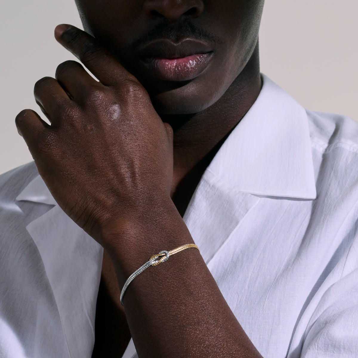 Love Knot Bracelet, Gold, Silver, 3.6MM, by John Hardy - Alternate View 5