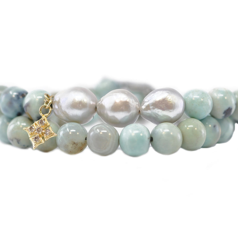 Yellow Gold and Blackened Sterling Silver Star Charm Necklace Necklaces Armenta