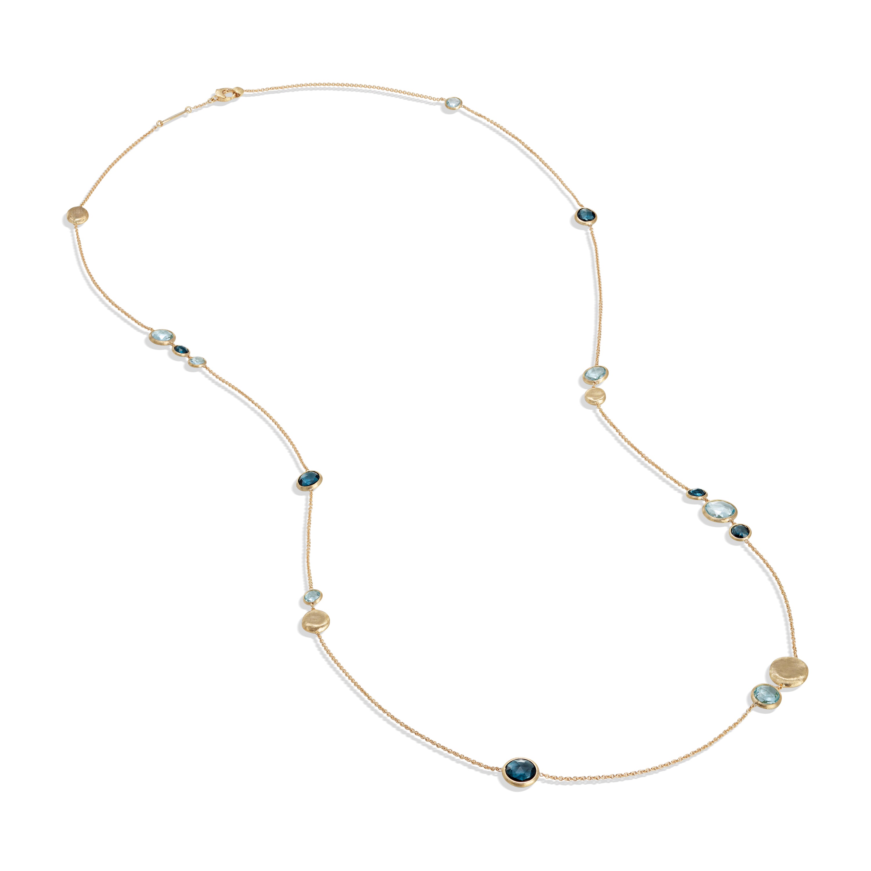18kt Yellow Gold Mixed Topaz Jaipur Color Collection Long Necklace Necklaces Marco Bicego