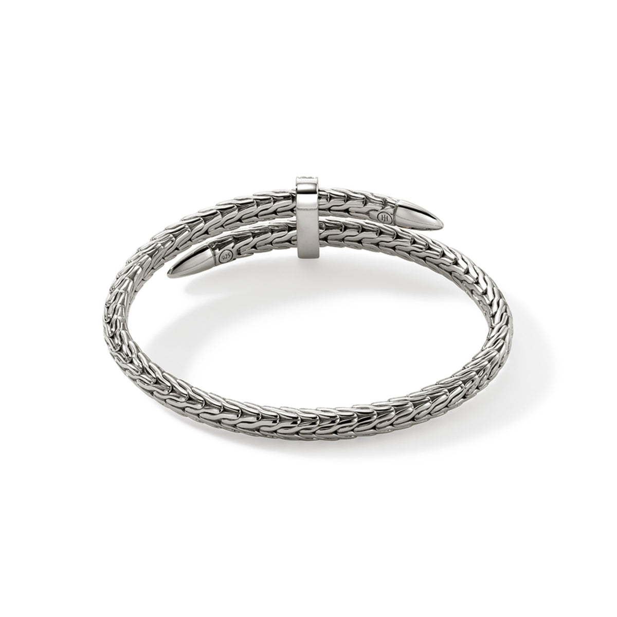 Spear Flex Cuff, Sterling Silver, Diamonds, 5.5MM, by John Hardy - Alternate View 2
