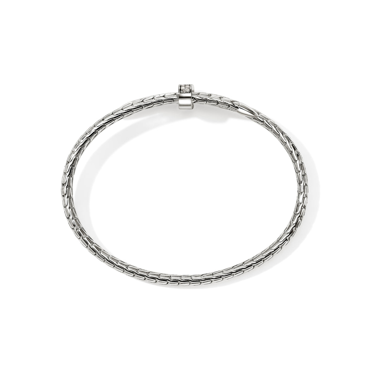 Spear Flex Cuff, Sterling Silver, Diamonds, 4MM, by John Hardy - Alternate View 3