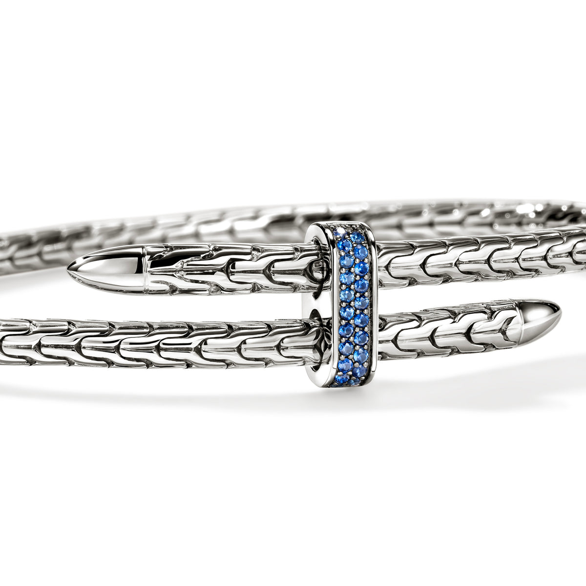 Spear Flex Cuff, Sterling Silver, Blue Sapphire, 4MM, by John Hardy - Alternate View 3