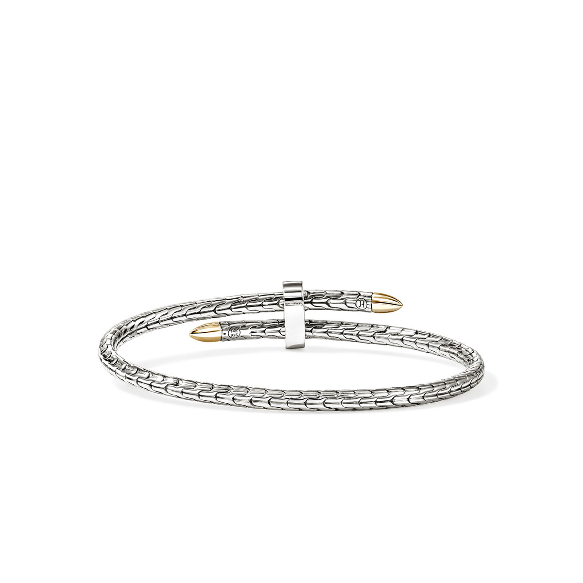 Spear Flex Cuff, Gold, Sterling Silver, Diamonds, 4MM, by John Hardy - Alternate View 2