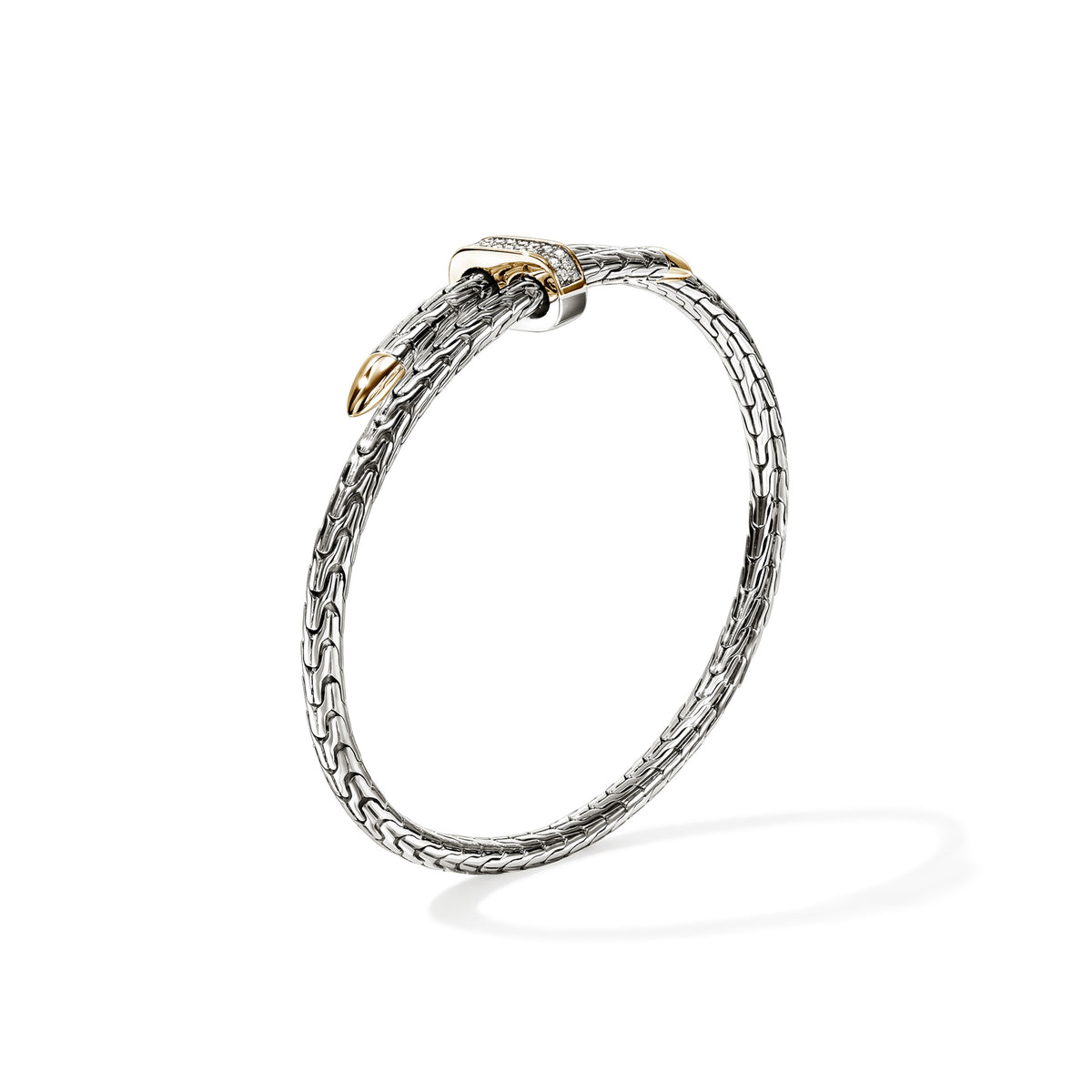 Spear Flex Cuff, Gold, Sterling Silver, Diamonds, 4MM, by John Hardy - Alternate View 4