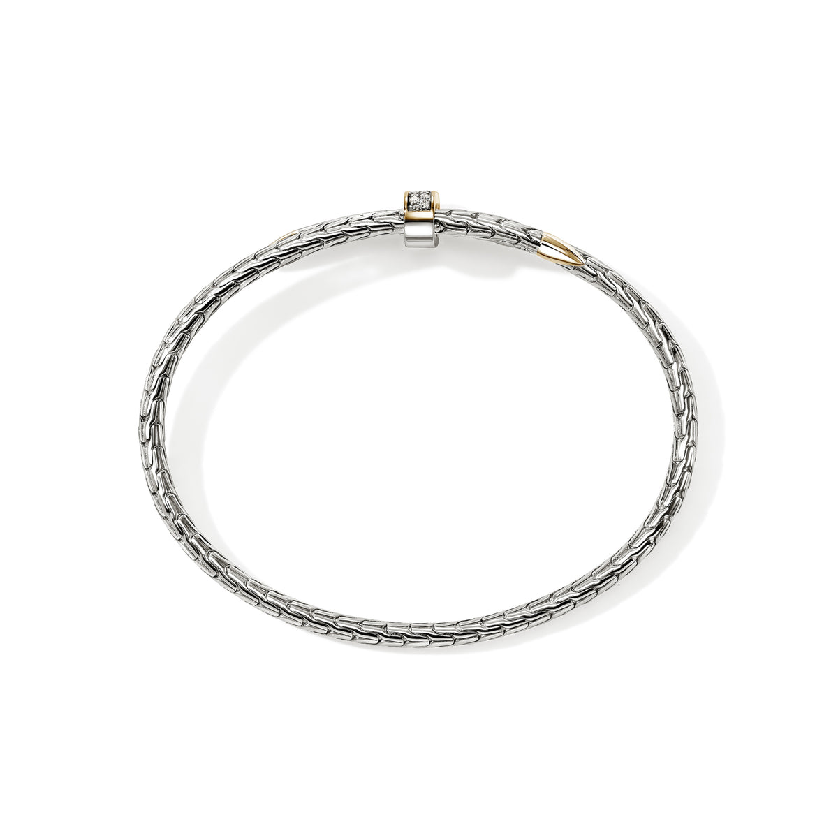 Spear Flex Cuff, Gold, Sterling Silver, Diamonds, 4MM, by John Hardy - Alternate View 3