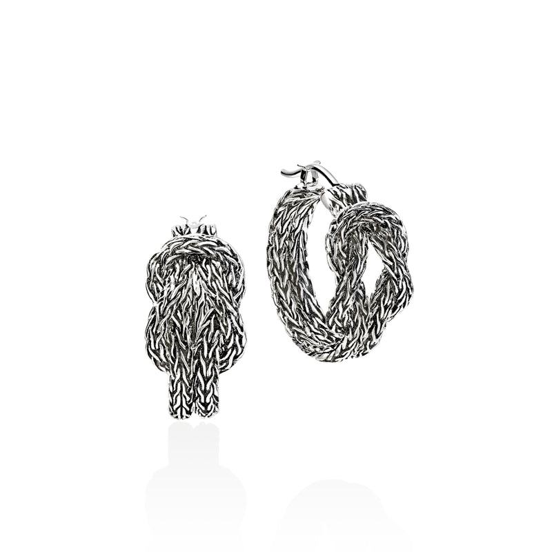 Love Knot Hoop Earring, Sterling Silver, 20MM, by John Hardy Earrings John Hardy