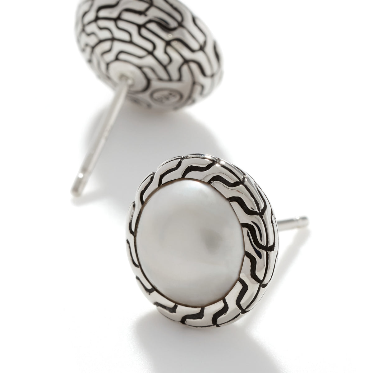 Pearl Stud Earring, Sterling Silver, by John Hardy - Alternate View 1