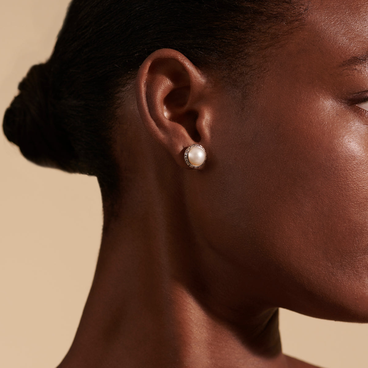 Pearl Stud Earring, Sterling Silver, by John Hardy - Alternate View 5