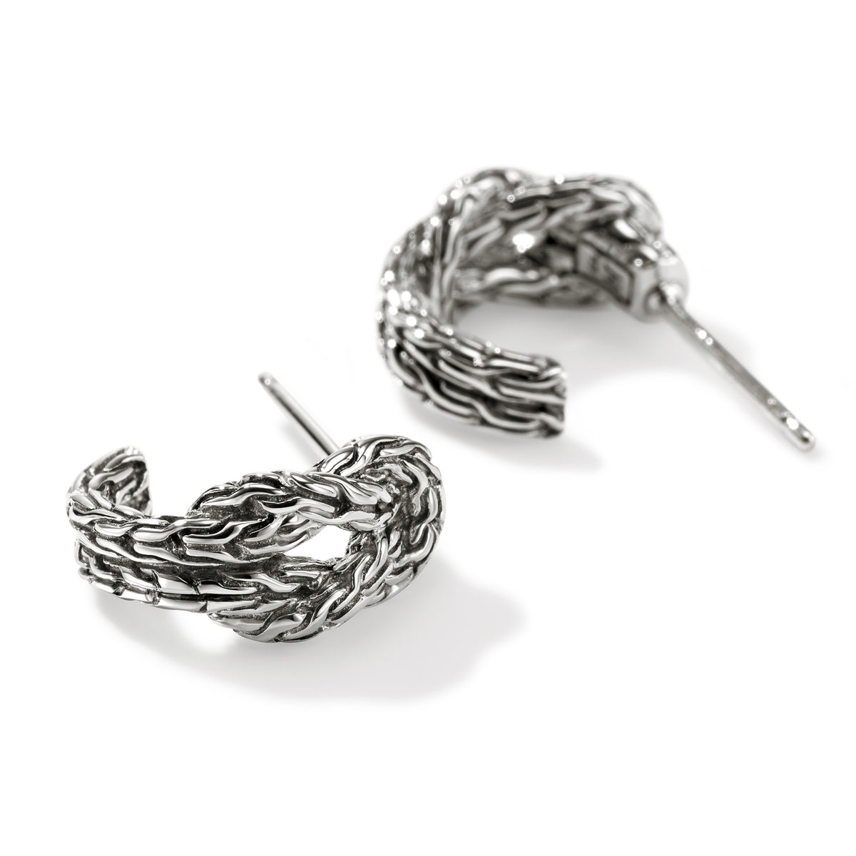 Love Knot Hoop Earring, Sterling Silver, 13MM, by John Hardy - Alternate View 1
