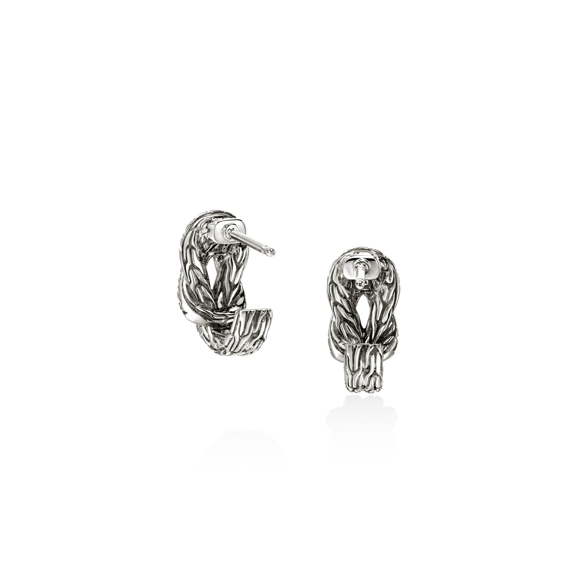 Love Knot Earrings, Sterling Silver, Diamonds, by John Hardy - Alternate View 2