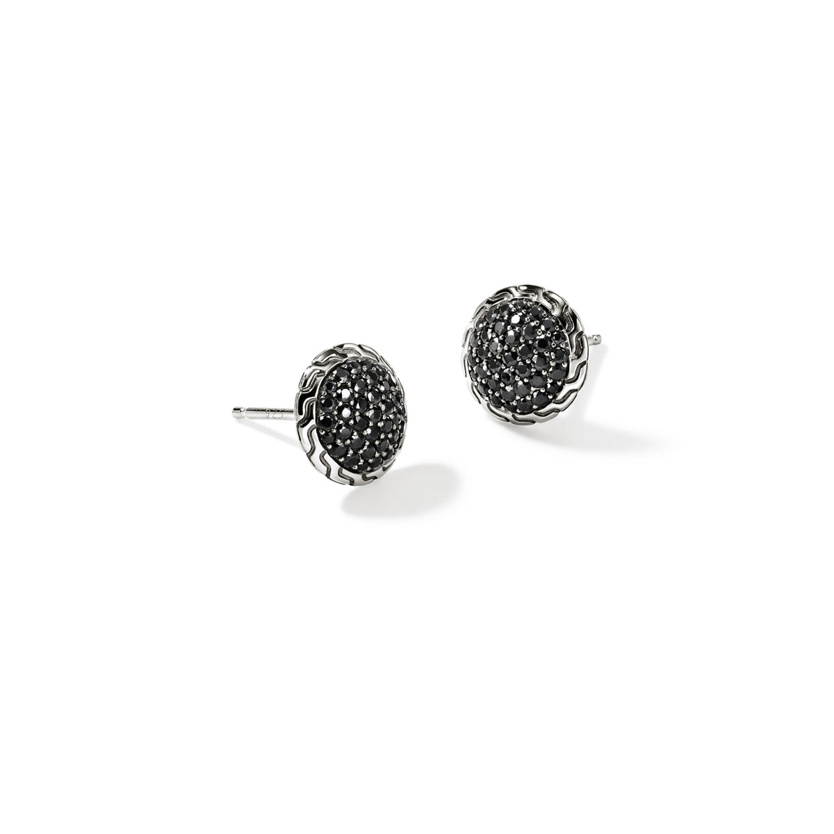 JH Essential Pave Stud Earring, Sterling Silver, Gemstones, 10MM, by John Hardy - Alternate View 3
