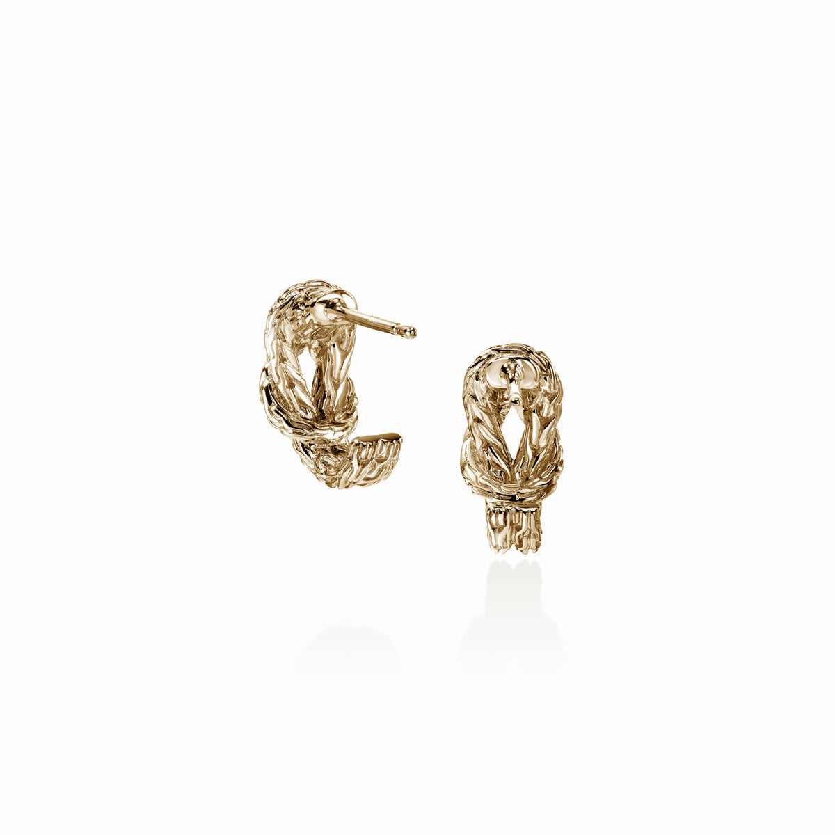 Love Knot Hoop Earring, Gold, 13MM, by John Hardy - Alternate View 2