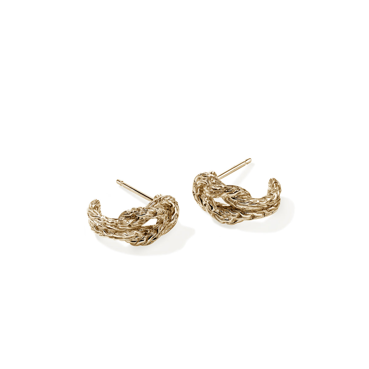 Love Knot Hoop Earring, Gold, 13MM, by John Hardy - Alternate View 3