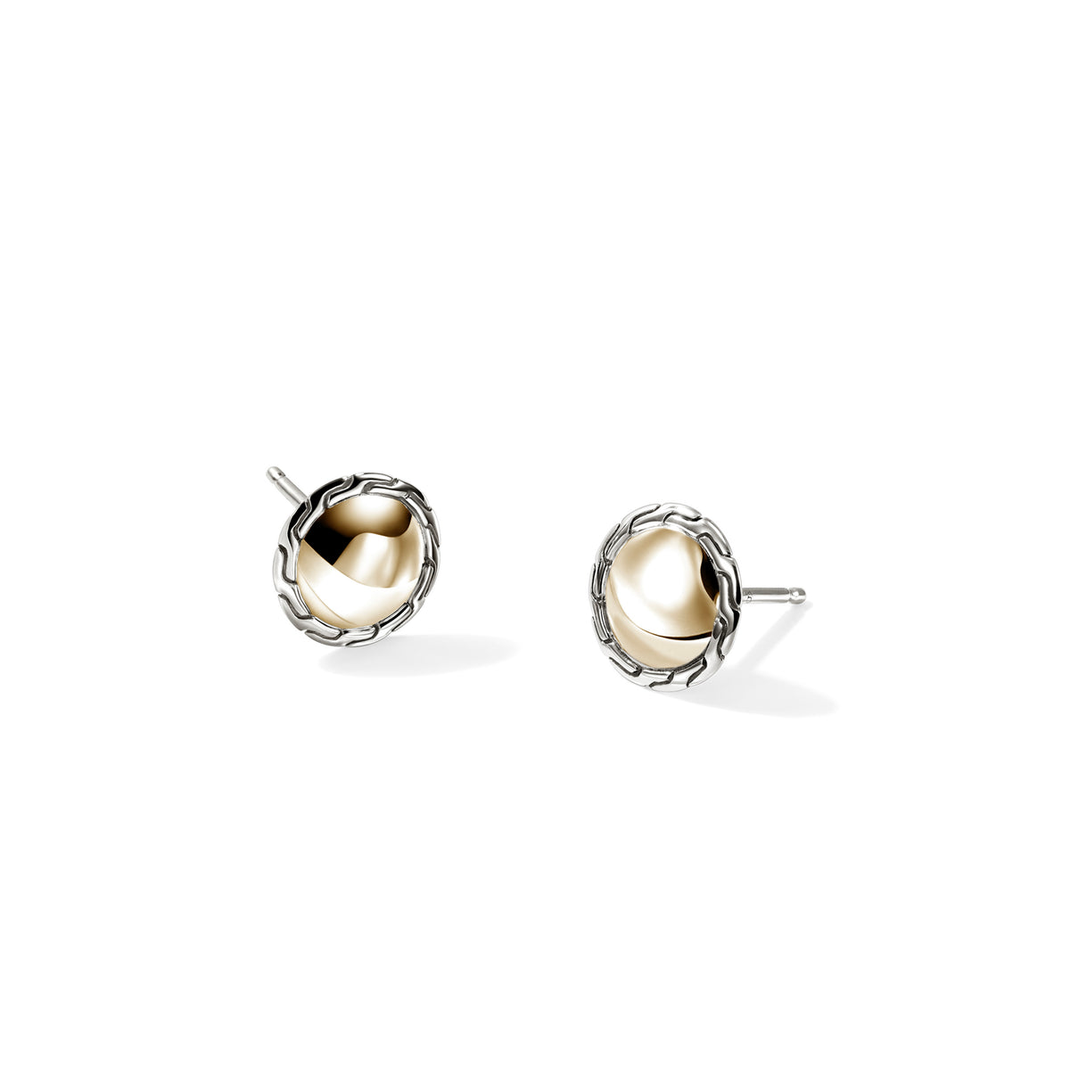 JH Essential Stud Earring, Gold, Sterling Silver, 10MM, by John Hardy - Alternate View 2