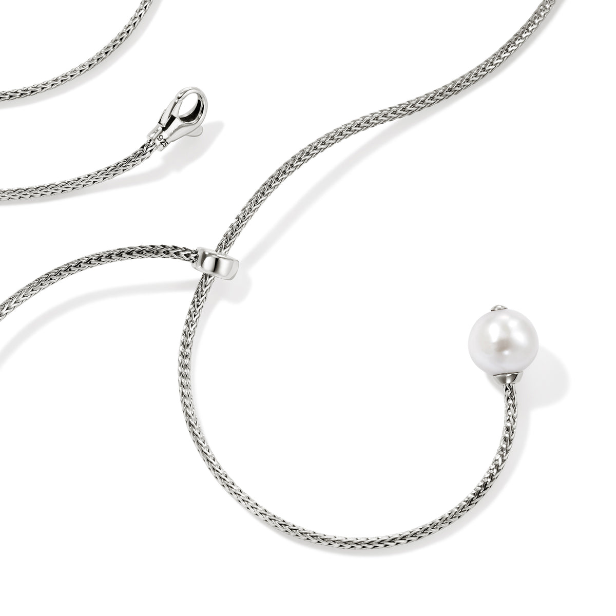 JH Essential Pearl Lariat Necklace, Sterling Silver, 1.8MM, by John Hardy - Alternate View 1