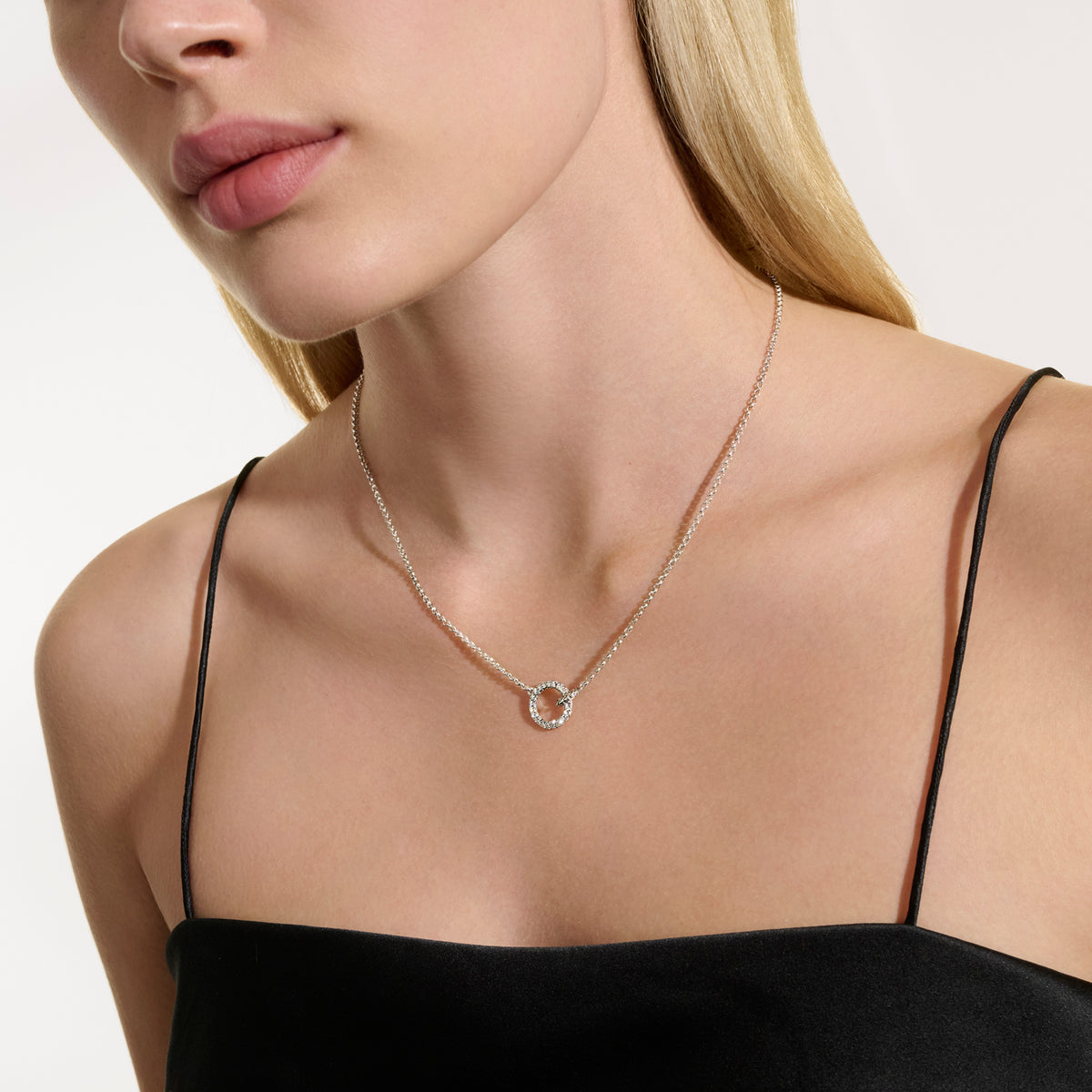 JH Essential Pave Necklace, Sterling Silver, Diamonds, 2MM, by John Hardy - Alternate View 4