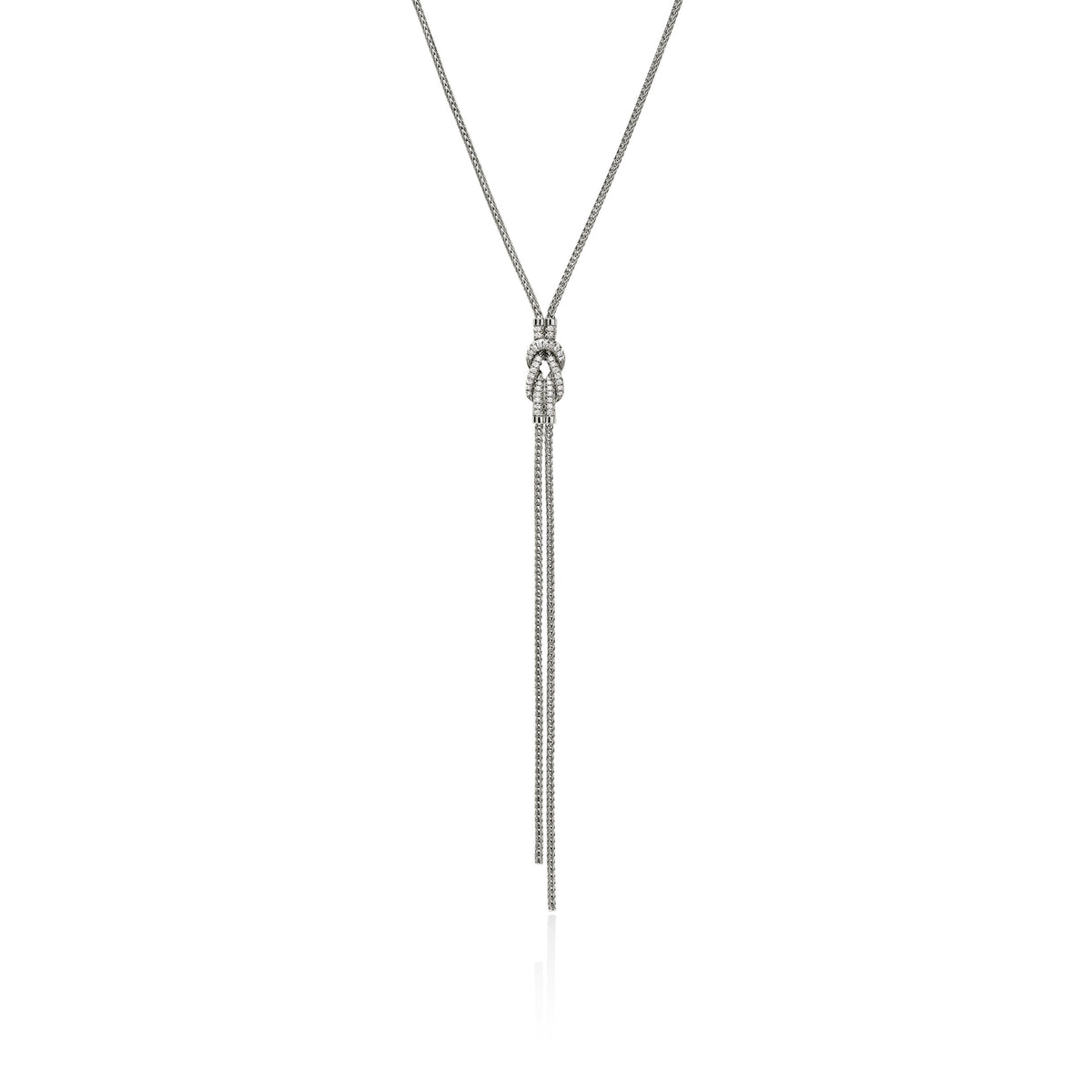 Love Knot Y Necklace, Sterling Silver, Diamonds, by John Hardy Necklaces John Hardy