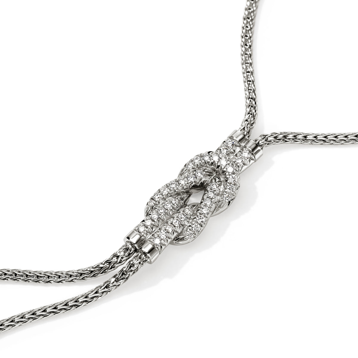 Love Knot Y Necklace, Sterling Silver, Diamonds, by John Hardy - Alternate View 1