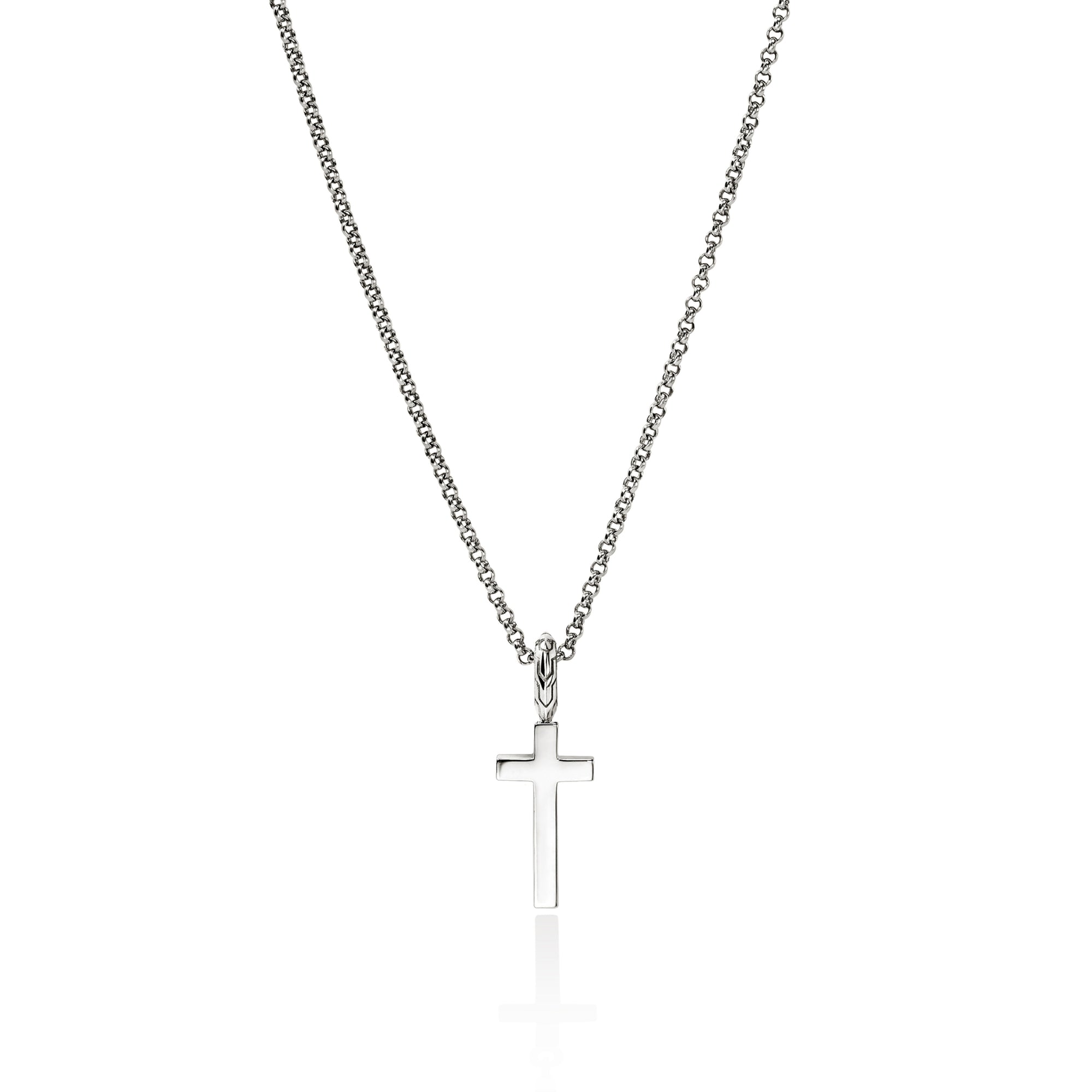 JH Essential Cross Necklace, Sterling Silver, Diamonds, by John Hardy Necklaces John Hardy