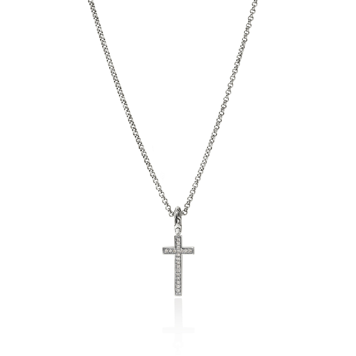 JH Essential Cross Necklace, Sterling Silver, Diamonds, by John Hardy - Alternate View 2